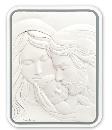 Bongelli preziosi capezzale 30x38 capoletto sacra famiglia grigio