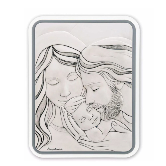 Capezzale sacra famiglia 45x48 grigio con contrasto bongelli preziosi