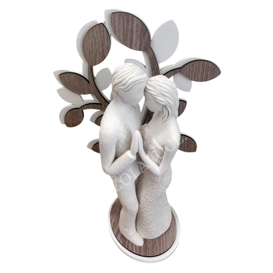 Statuina scultura innamorati albero rovere bongelli preziosi