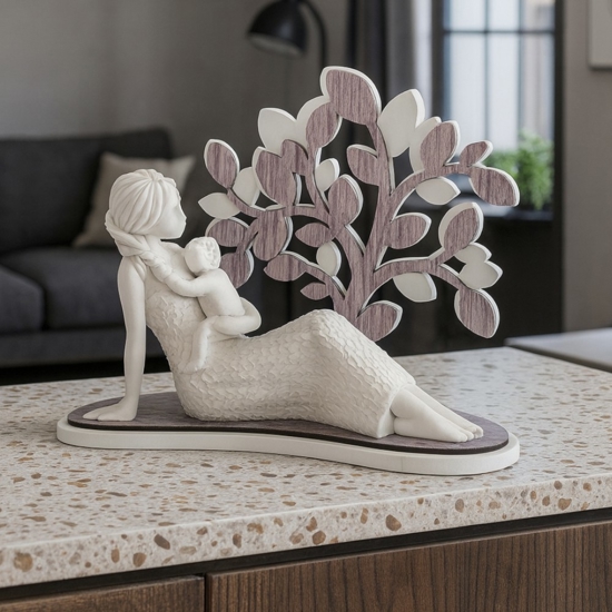 Scultura sogno maternita seduta albero rovere bongelli preziosi