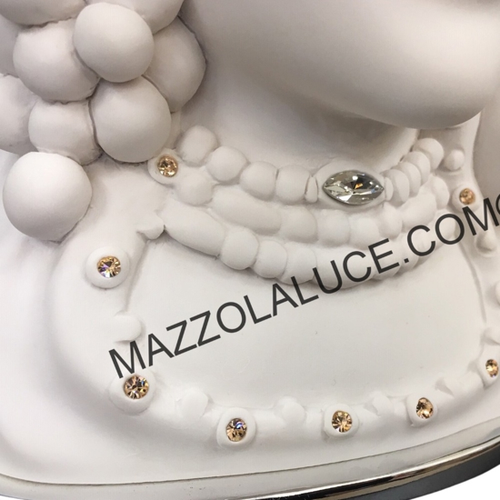 Scultura testa di moro lei vaso bianco bongelli preziosi