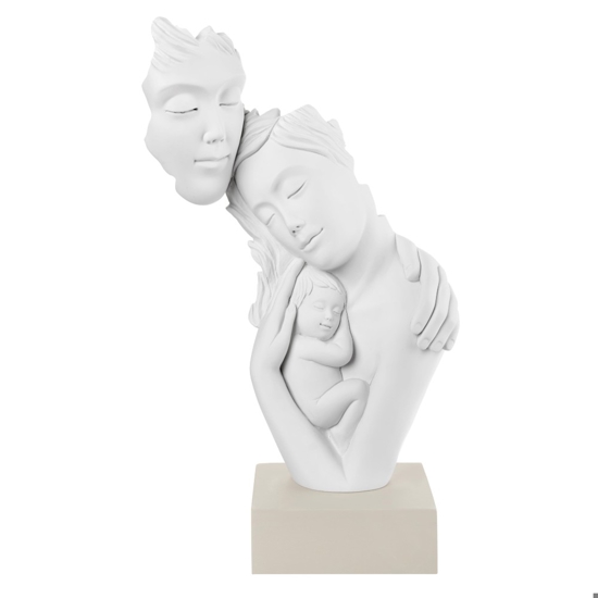 Bongelli preziosi famiglia da tavolo scultura h39 base nocciola
