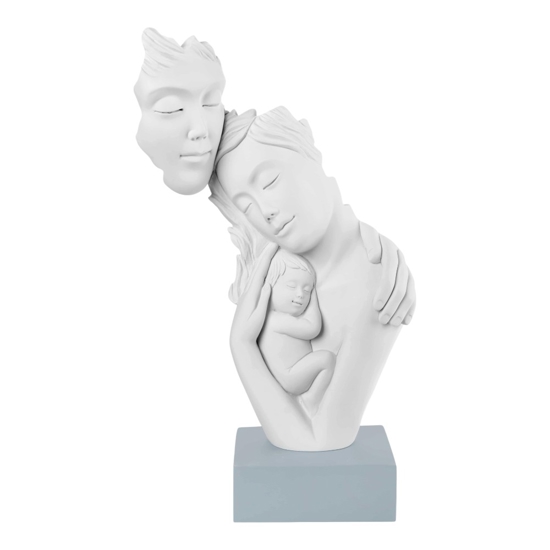 Scultura moderna famiglia carta da zucchero
