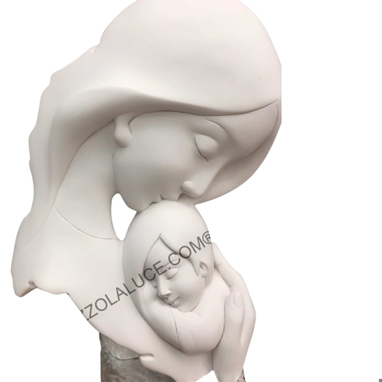 Bongelli preziosi scultura maternita face base argento soprammobile