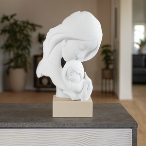 Bongelli preziosi scultura maternita face bianca base nocciola