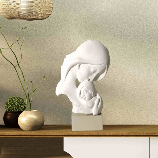 Bongelli preziosi scultura maternita face bianca base nocciola