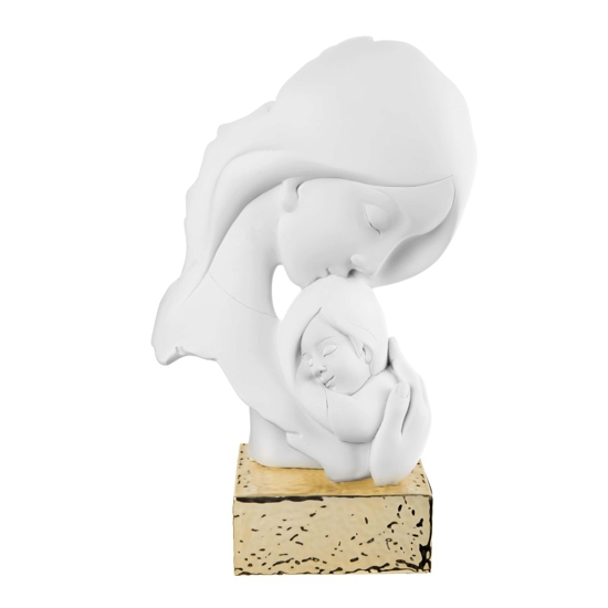 Bongelli preziosi scultura maternita' h34 face bianca base oro