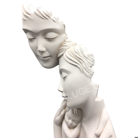 Bongelli preziosi scultura famiglia h36 face nocciola soprammobile