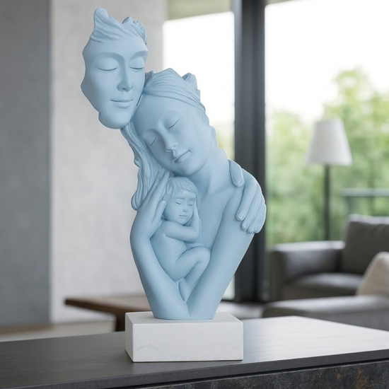 Bongelli preziosi scultura famiglia maternita face carta da zucchero