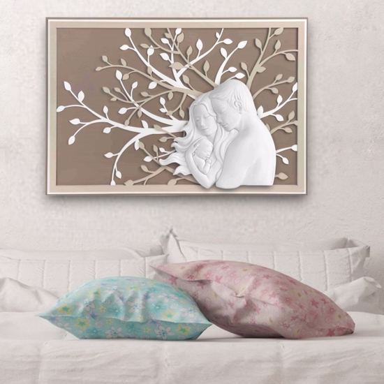 Quadro capezzale 70x48 moderno sacra famiglia bongelli preziosi