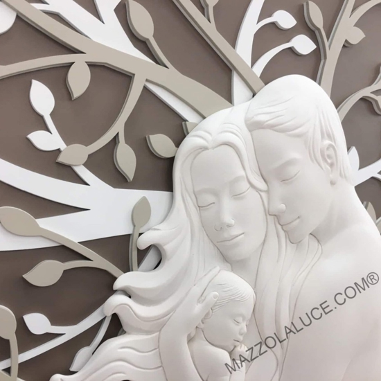 Capezzale sacra famiglia 105x72 moderno nocciola bongelli