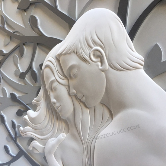 Bongelli preziosi quadro moderno albero della vita 105x72 sacra famiglia