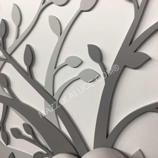 Sacra famiglia capezzale 70x48 grigio capoletto albero della vita