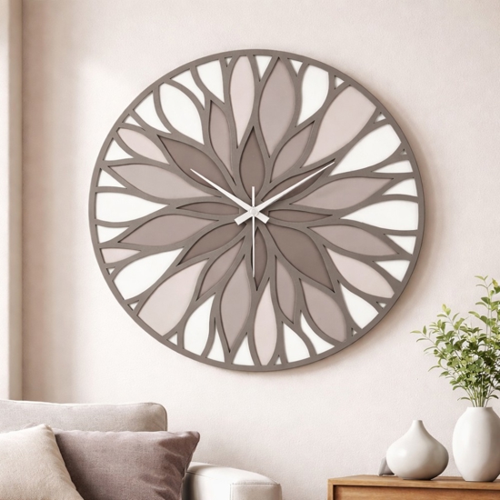 Orologio moderno da parete mosaico nocciola bongelli preziosi