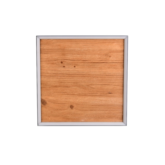 Plafoniera di legno moderna quadrata led 41w 3000k dimmerabile