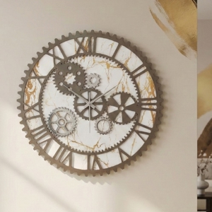 Orologio da parete ingranaggi marmo moderno bongelli preziosi