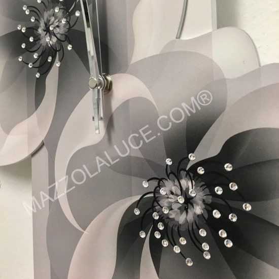 Orologio da parete verticale fiori grigio bongelli preziosi