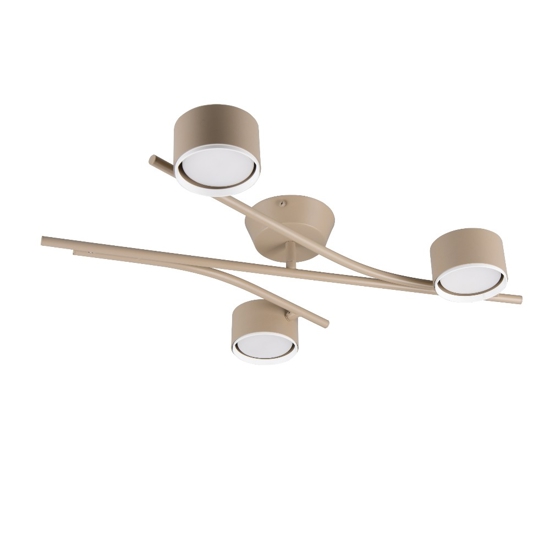 Plafoniera beige per cucina moderna 3 luci orientabili