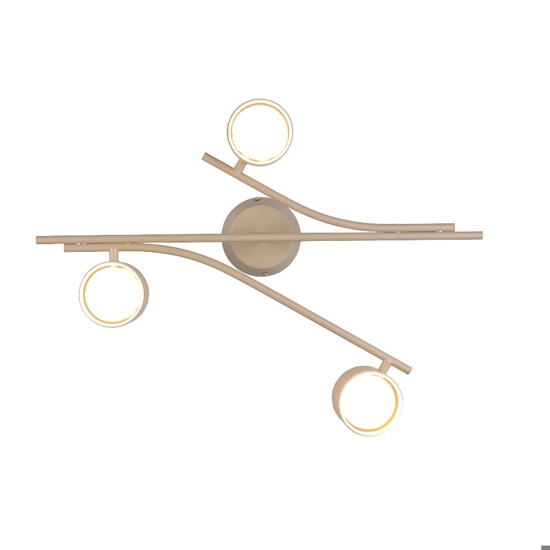 Plafoniera beige per cucina moderna 3 luci orientabili