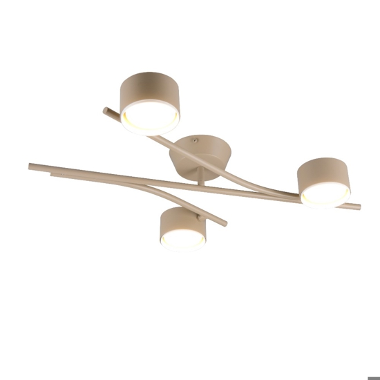 Plafoniera beige per cucina moderna 3 luci orientabili