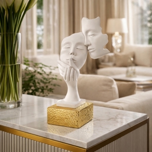 Soprammobile volti h20cm base oro moderna bongelli preziosi