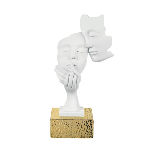 Soprammobile volti h20cm base oro moderna bongelli preziosi