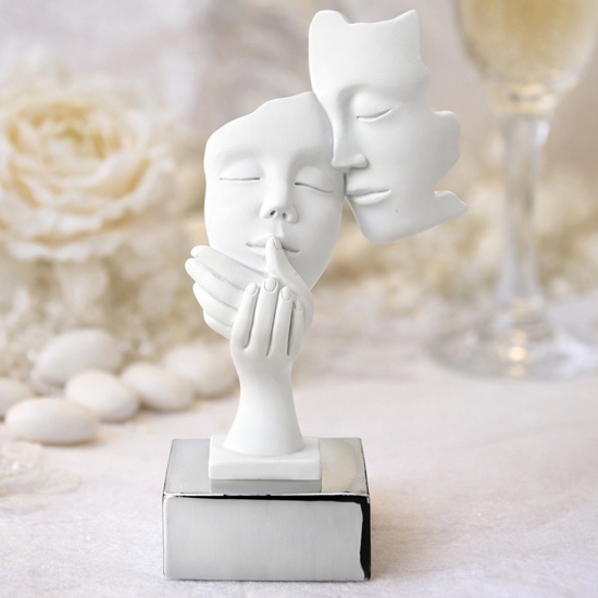 Bomboniera matrimonio volti base argento bongelli preziosi