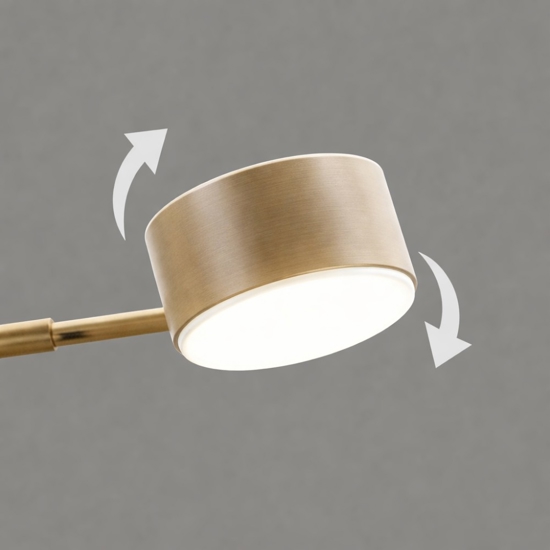 Plafoniera moderna colore beige 6 luci orientabili per soggiorno