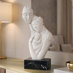 Scultura maternita base marmo nero h17cm bongelli preziosi