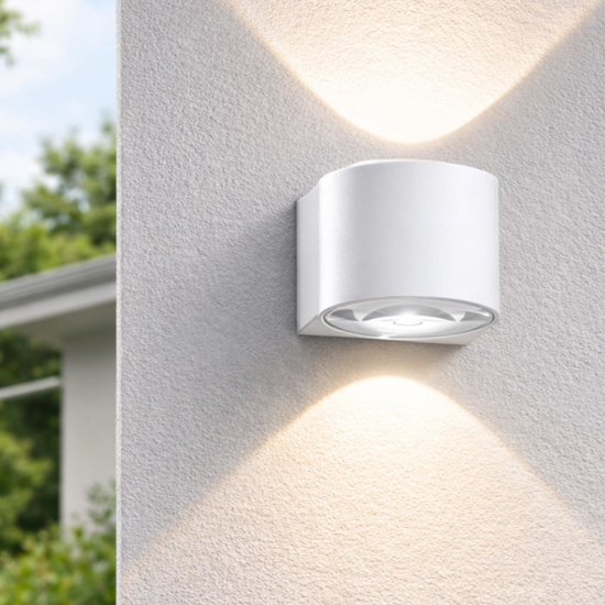 Applique da esterno led 3000k ip65 bianca vision perenz