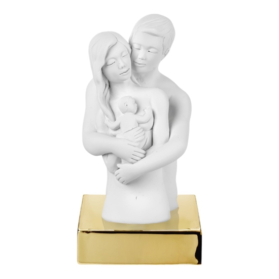 Bomboniera nascita scultura famiglia oro bongelli preziosi