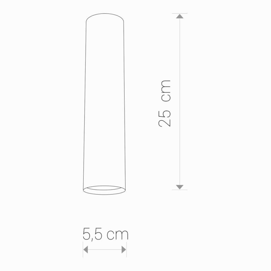 Faretto led cilindro da soffitto nero 