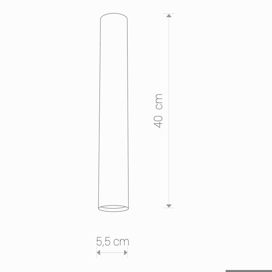Faretto cilindro da soffitto nero per interni