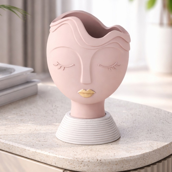Bongelli preziosi vaso soprammobile viso donna scultura cipria