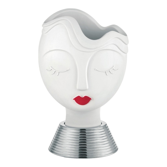 Soprammobile vasetto viso donna argento bongelli preziosi