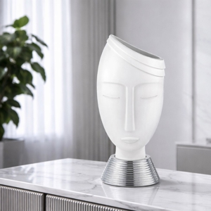 Bongelli preziosi scultura vasetto testa uomo h32 base argento