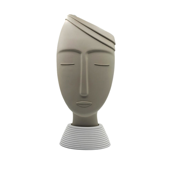 Bongelli preziosi vaso testa uomo h32 nocciola soprammobile