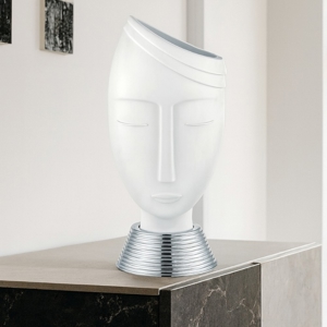 Grande scultura vaso testa uomo h45 base argento bongelli preziosi