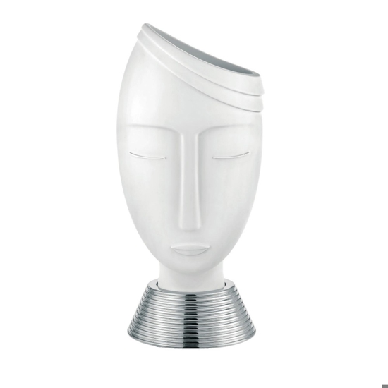 Grande scultura vaso testa uomo h45 base argento bongelli preziosi