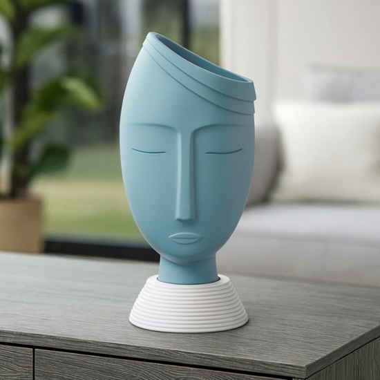 Bongelli preziosi scultura vaso viso uomo h45 carta da zucchero