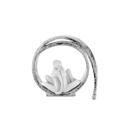 Bomboniera scultura moderna coppia vortice argento bongelli preziosi