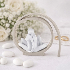 Bomboniera matrimonio coppia vortice nocciola bongelli preziosi