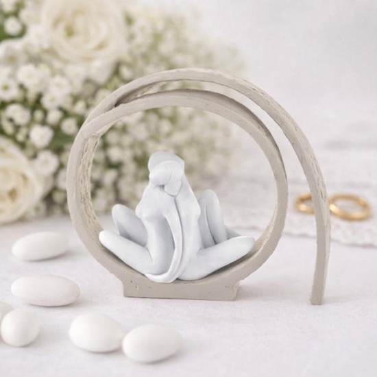 Bomboniera matrimonio coppia vortice nocciola bongelli preziosi