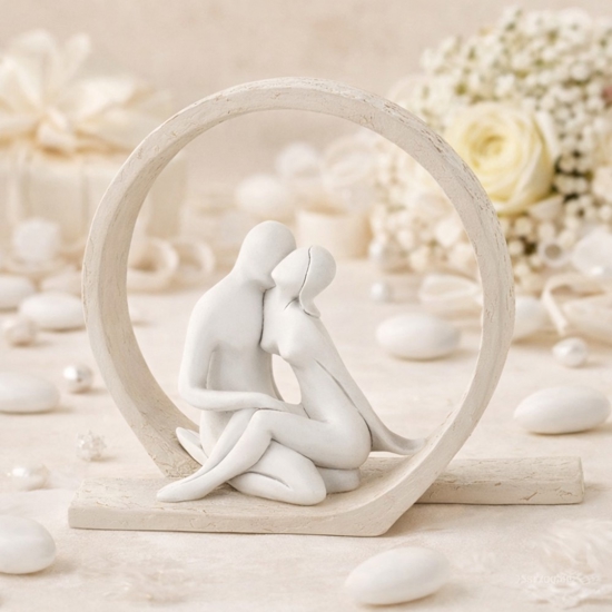 Bomboniera scultura per matrimonio vortice nocciola bongelli preziosi