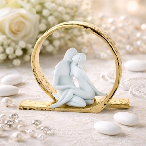 Bomboniera scultura innamorati moderna oro bongelli preziosi