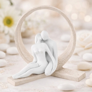 Bomboniera per matrimonio scultura innamorati nocciola bongelli preziosi