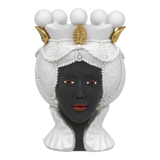 Scultura testa di moro lei h17 nera