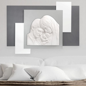 Quadro sacro per camera da letto 52x34 sacra famiglia