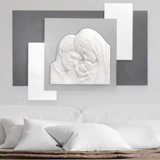 Quadro sacro per camera da letto 52x34 sacra famiglia