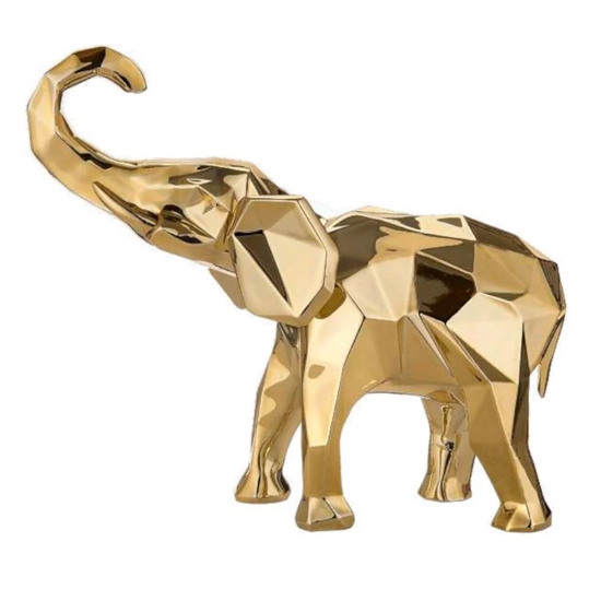 Elefante oro 17x14cm soprammobile design moderno bongelli preziosi